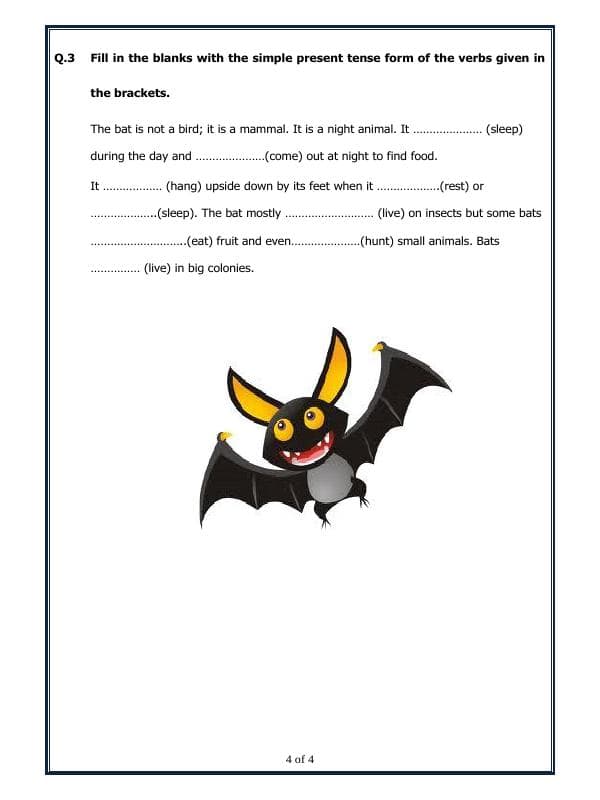 A2ZWorksheets:English-Grammar-Simple Present Tense