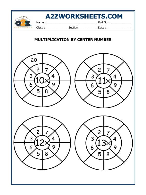 Multiplication By Center Number
