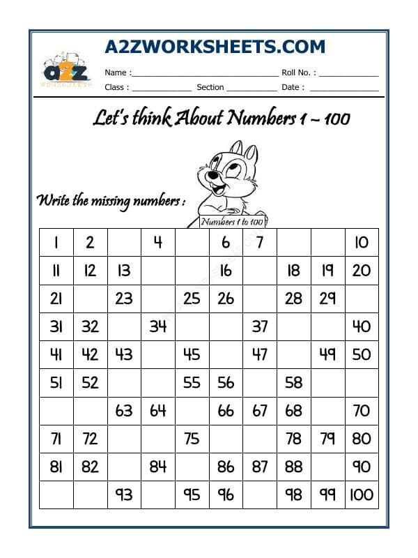 A2ZWorksheets:Maths-Numbers-Counting - Missing Numbers-01