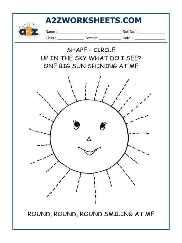 A2ZWorksheets:Maths-Geometry-Shapes - Circle
