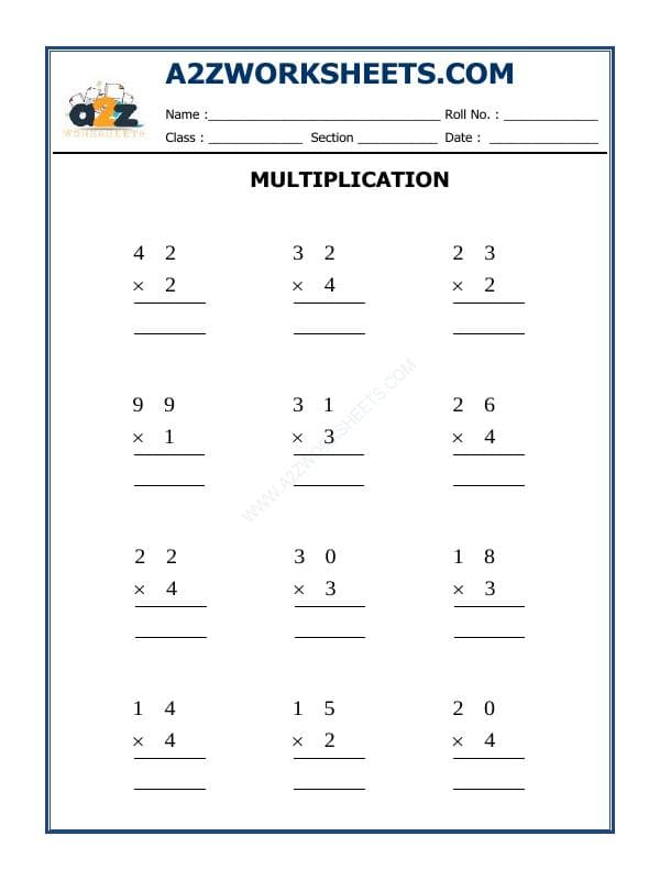 A2ZWorksheets:Maths-Multiplication-Multiplication-02