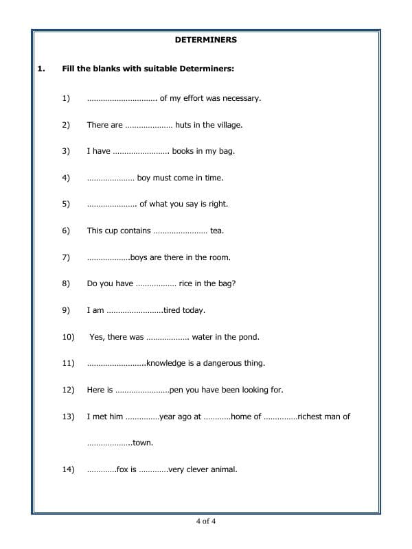A2ZWorksheets:English-Grammar-Determiners
