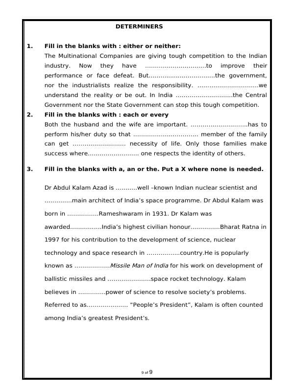 A2ZWorksheets:English-Grammar-Determiners